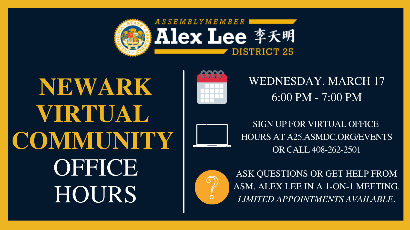 Newark virtual office hours