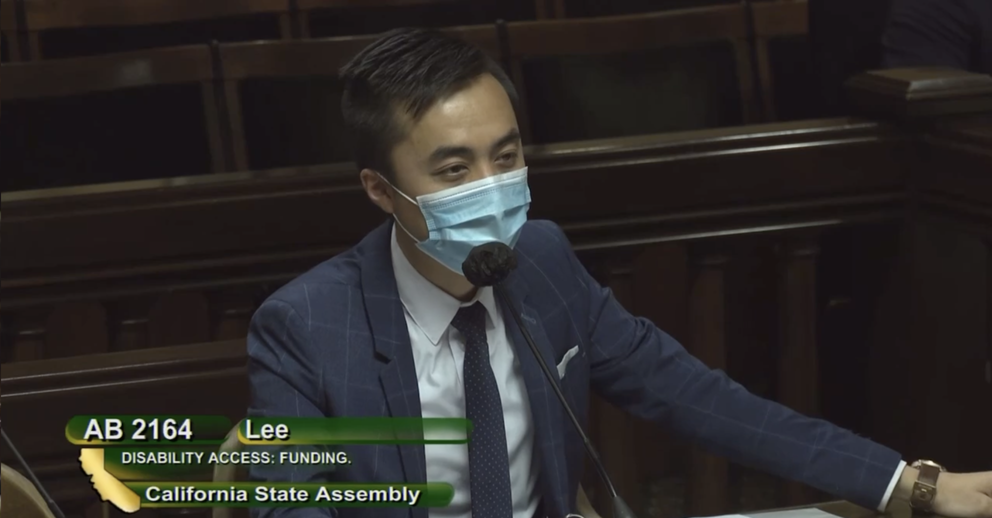 Assemblymember Lee speaking on AB 2164