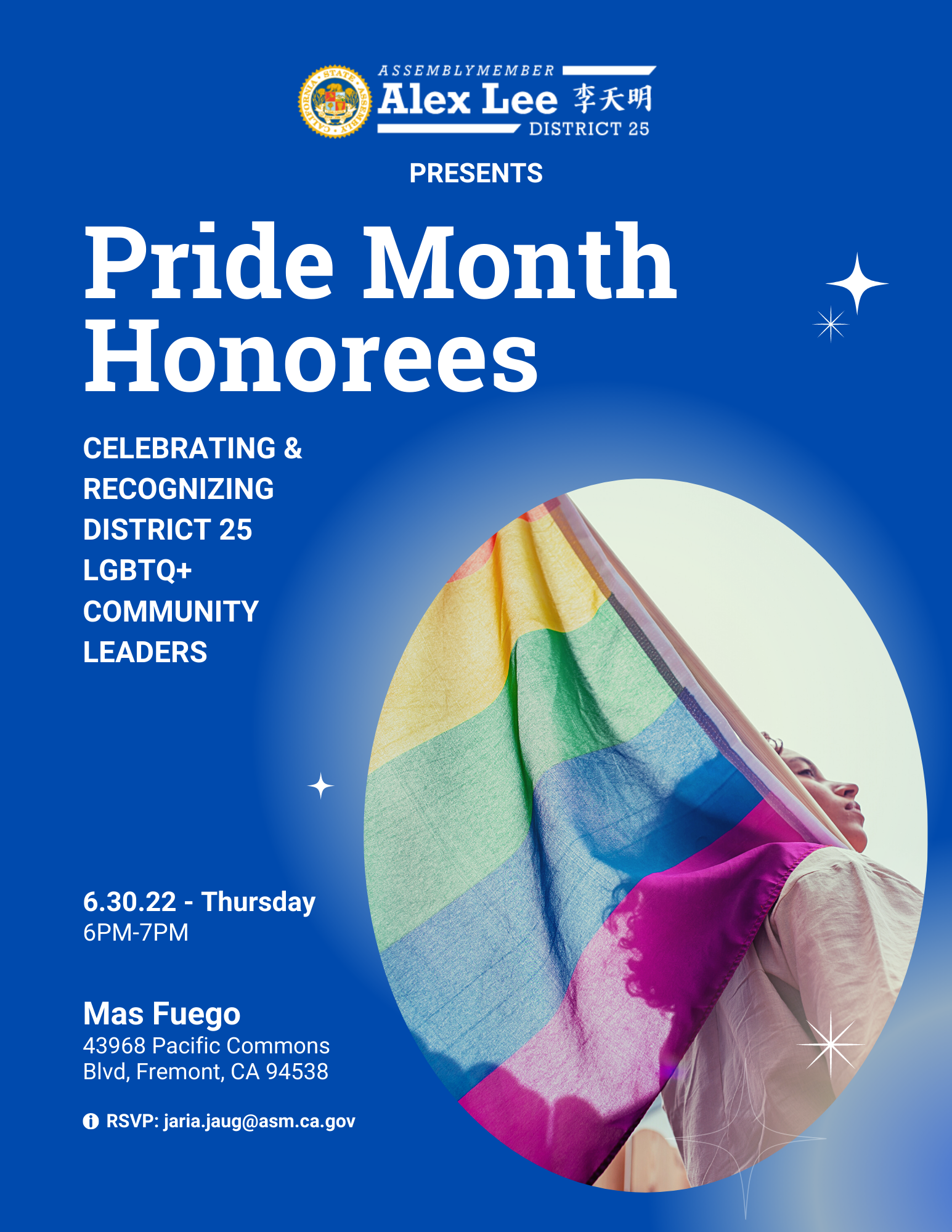 Pride Month Honorees - Celebrating and Recognizing District 25 LGBTQ+ Community members 