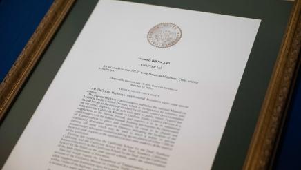 Plaque of the official Assembly Bill 2367