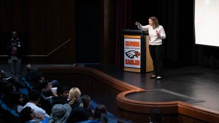 Photo of Sign Language Interpreter on stage