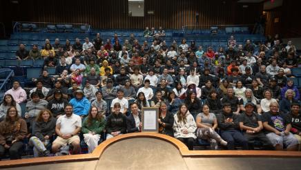Asm. Lee with the audience and attendees